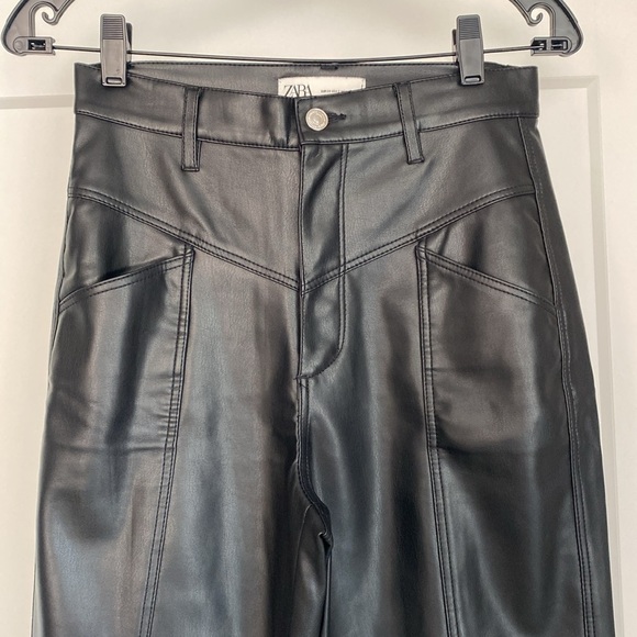 Zara Leather Trousers - Picture 2 of 3